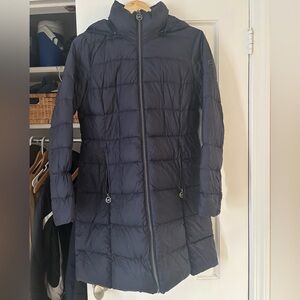 Michael Kors Quilted Packable Down Fill Black Coat